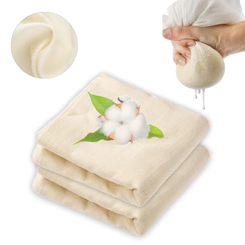 Hian Unbleached Natural Cotton Cheese Cloth - Reusable, Washable, Lint-Free - Ideal for Cooking, Straining, Filtering, Cleaning, and Crafting, Multi-Purpose Kitchen and Household Use (2 Meters)