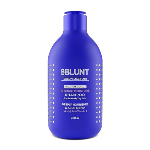 BBLUNT Intense Moisture Shampoo with Jojoba and Vitamin E for Dry & Frizzy Hair - 300 ml