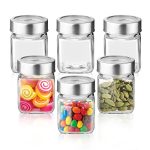 Treo By Milton Cube Storage Glass Jar, Set of 6, 180 ml Each, Transparent| BPA Free | Storage Jar | Kitchen Organizer | Modular | Multipurpose Jar | Cookies Jar