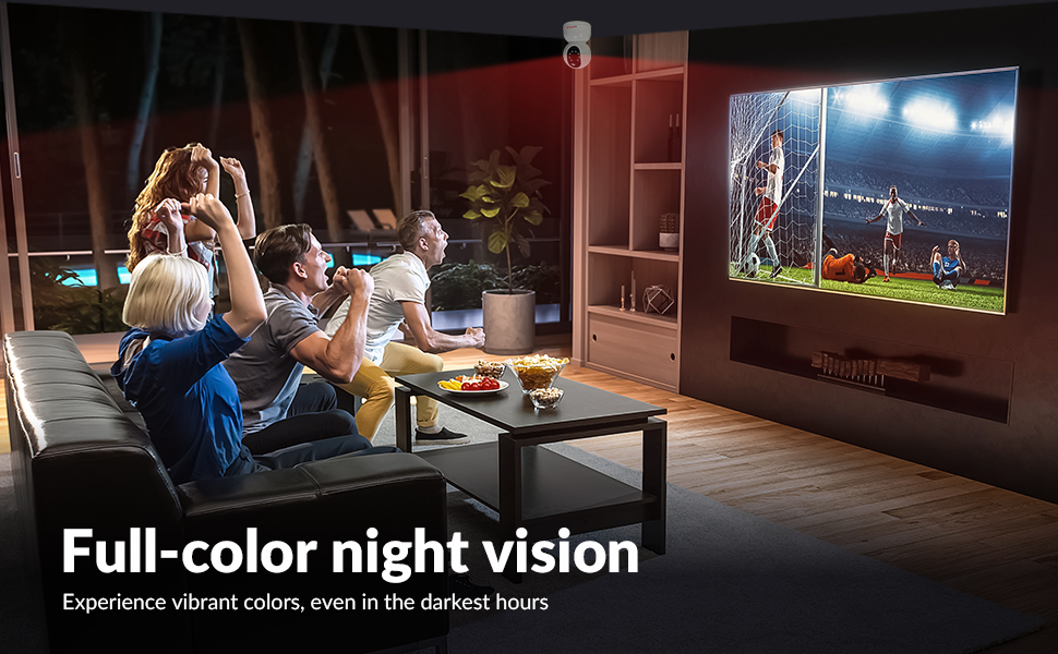 Experience the clarity of full-color night vision coupled with 2MP FULL HD recording. 