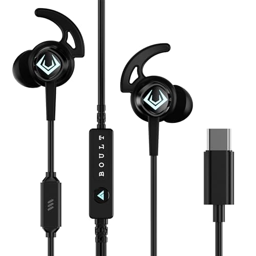 Boult Audio Newly Launched X1 Pro Gaming Wired Earphones with Type-C Port, Colour Shuffle Mode, 12mm Bass Drivers, Inline Controls, Pro+ Calling HD Mic, Earphones Wired Headphones with mic