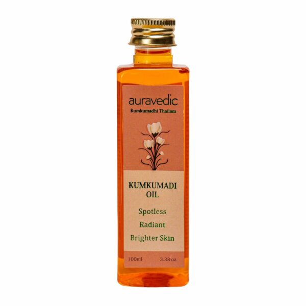 Auravedic Kumkumadi Oil, 100 Ml. Kumkumadi Face oil for Glowing Skin. Kumkumadi Tailam from kerala.