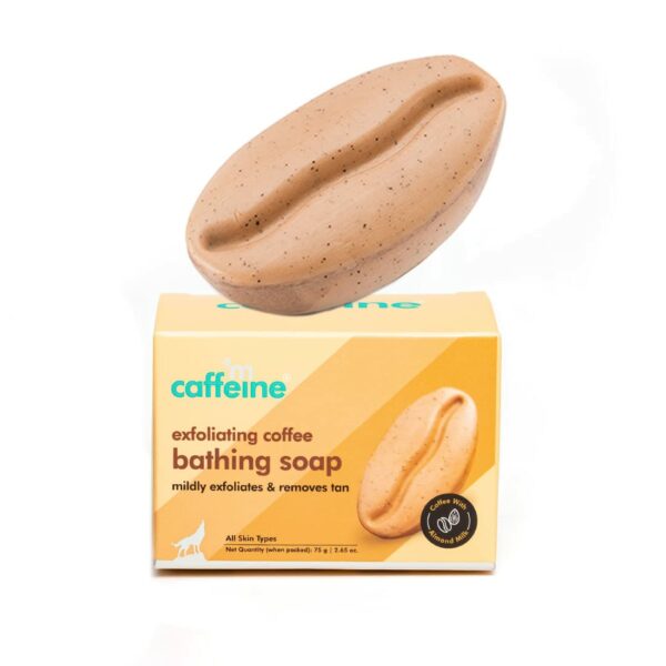 mcaffeine Exfoliating Tan Removal Soap With Coffee, Almond Milk & Caramel | De Tan Bathing Soap |With Fresh Coffee Aroma For Both Women And Men