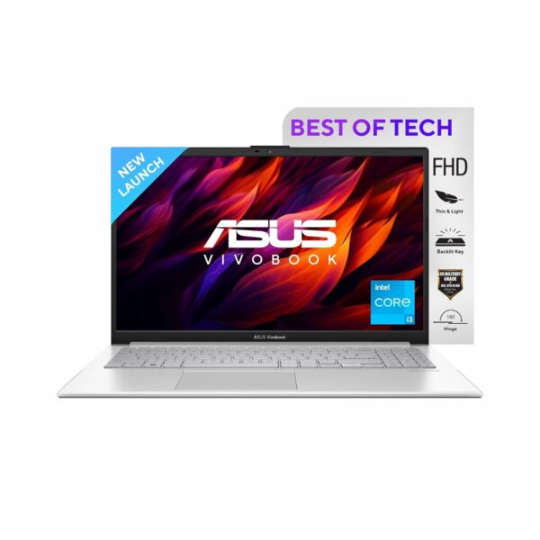 ASUS Vivobook Go 15 (2023), Intel Core i3-N305, 15.6" (39.62 cms) FHD, Thin and Light Laptop (8GB/512GB SSD/Integrated Graphics/Windows 11/Office 2021/Backlit KB/Silver/1.63 kg), E1504GA-NJ321WS