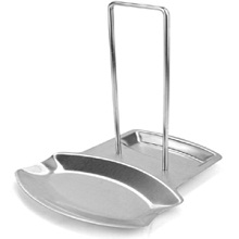 SPN-LO4C5 poon Rest and Pot Lid Holder, Stainless Steel Pan Pot Cover Lid Rack Shelf Stand Holder