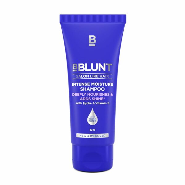 BBLUNT Intense Moisture Shampoo with Jojoba and Vitamin E for Dry & Frizzy Hair - 30 ml