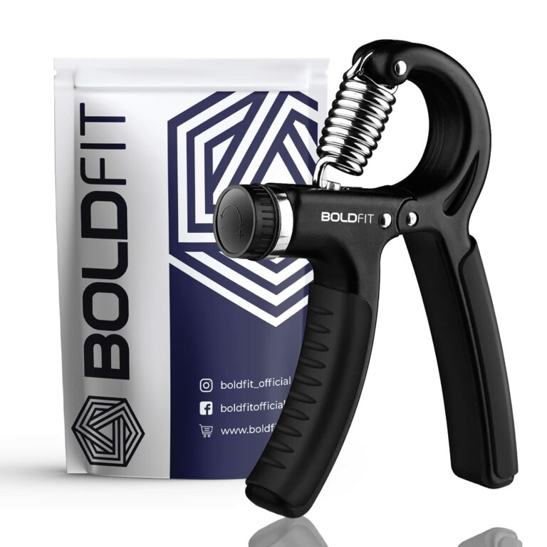 Boldfit Adjustable Hand Grip Strengthener, Hand Gripper for Men & Women for Gym Workout Hand Exercise Equipment to Use in Home for Forearm Exercise, Finger Exercise Power Gripper (5-60 Kg) Black