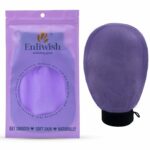 ENLIWISH Exfoliating Glove Mitt - Body Scrub for Bath Shower - Exfoliator Glove Visibly Lift Away Dead Skin - Tan Removal - 100% Viscose Deep Exfoliating Gloves for Soft Skin (Purple)