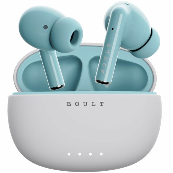 Boult Audio W20 Truly Wireless in Ear Earbuds with 35H Playtime, Zen™ ENC Mic, 45ms Low Latency, 13mm Bass Drivers, Type-C Fast Charging, Made in India, Touch Control, IPX5 ear buds TWS (Glacier Blue)