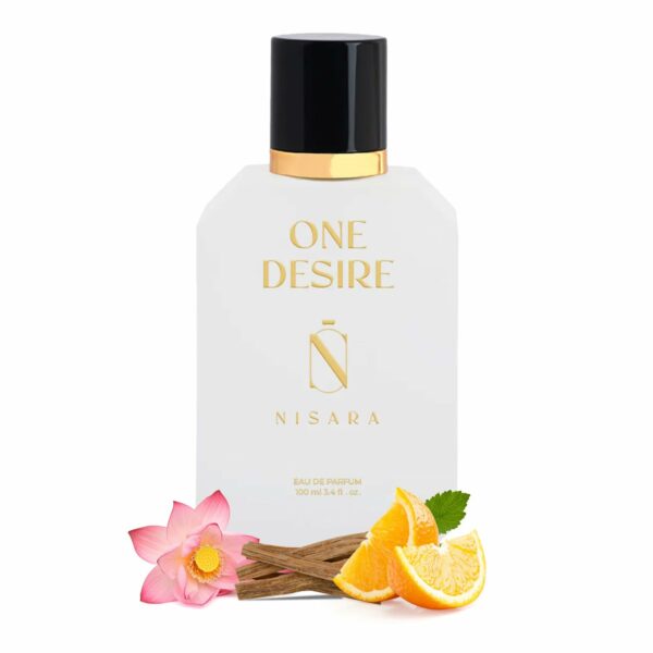 Nisara One Desire Unisex Perfume for Men and Women - 100 ml | Unisex Long Lasting Eau De Parfum | Premium Perfume | Fresh Citrus Fragrance | With Bergamot, Orange, Ginger, Musk, Amber, Cedarwood & Patchouli Notes | EDP Scent for men and women | Perfect Gift For Men and women