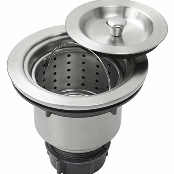 Jagger Stainless Steel Kitchen Sink Drain Waste Coupling or Waste Jali Used in Kitchen Sink (304 Grade Stainless Steel Material with Under Basket 4 INCH) (Made in India)