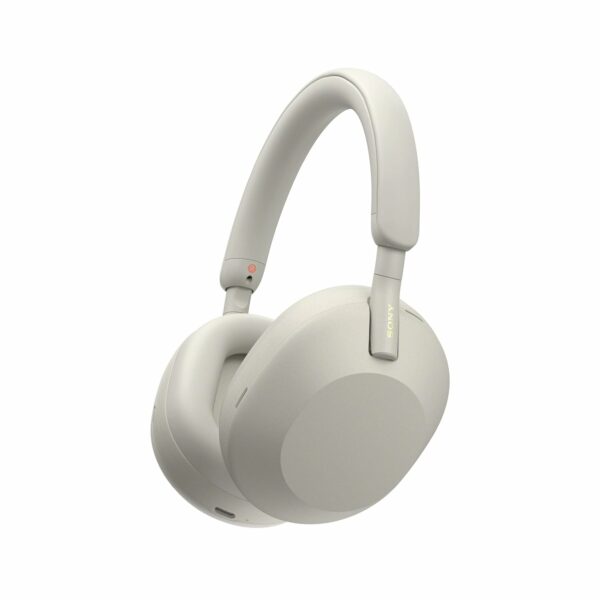 Sony WH-1000XM5 Best Active Noise Cancelling Wireless Bluetooth Over Ear Headphones with Mic for Clear Calling, up to 40 Hours Battery -White