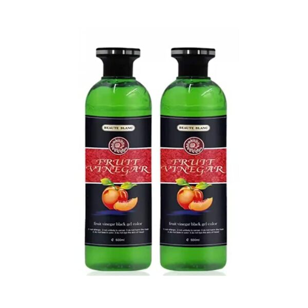 BEAUTE BLANC Fruit Vinegar Hair Dye for Men, Women, Natural Chemical Free Color Dye Gel for Black Hair (Black) 1000 ml