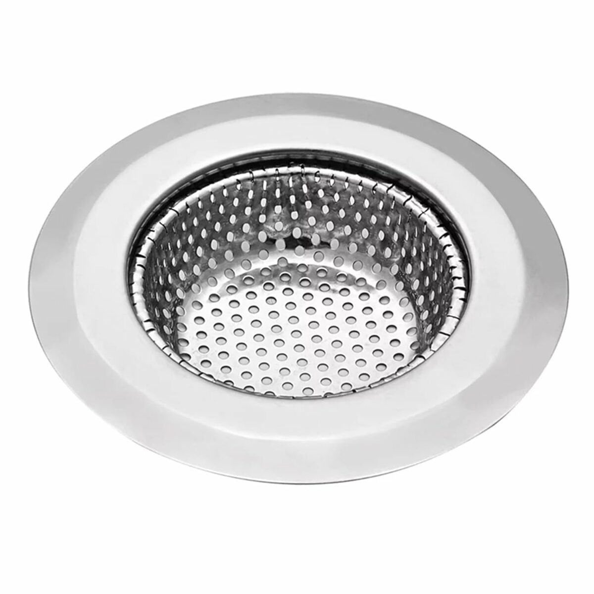 Hian Stainless Steel Kitchen Sink Strainer - Heavy Duty Sink Jali Kitchen Drain Basin Basket Filter, Durable Corrosion-Resistant Stainless Steel Strainer (Pack of 1, Round)