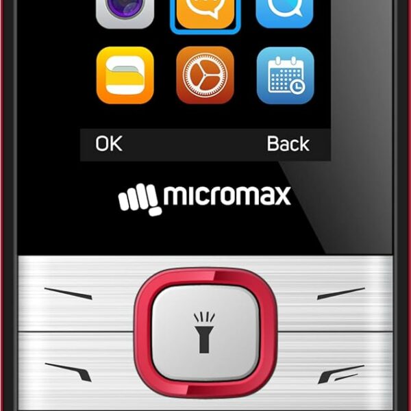 Micromax S117, Dual Sim Keypad with Long Lasting Battery & Dedicated Notification Ring, Wireless FM with Auto Call Recording, Camera| Black & Red