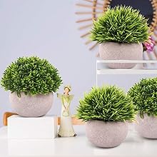 Green Artificial Plants For Desk Tabletop Home Office Living Room Decor