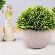 Green Artificial Plants For Desk Tabletop Home Office Living Room Decor