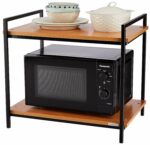 amazon basics Metal Multi-Purpose Rack for Microwave, Oven, OTG | Kitchen Organizer (Brown)