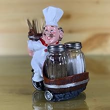 Chef salt table holder decoration