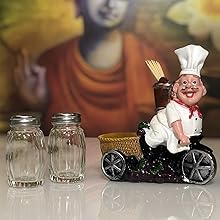 Salt and Pepper Containers chef decoration dinning table 