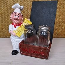 Salt and Pepper Containers chef decoration dinning table 