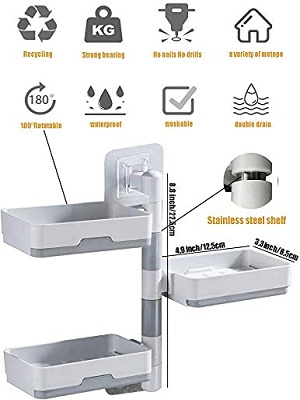 soap holder adhesive foaming soap box stewit soap holder leaf-shape self draining soap dish holder