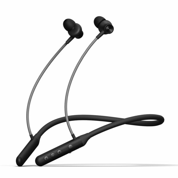 Boult Audio YCharge Wireless in Ear Bluetooth Earphones with 12H Playtime, Type-C Fast Charging (20Min=100% Playtime), Pro+ Calling Mic, Made in India, 12mm Bass Drivers, IPX5 Neckband (Black)