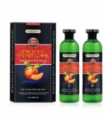 AFFLANO Fruit Vinegar Gel Hair Color, Organic & Natural Hair Color Dye for Black Hair (500ml x 2) - Black