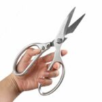 SHOPPOFOBIX Kitchen Scissors For Home, Fish Cutting Scissors, Made In Japan Premium Stainless Steel Solid Kitchen Multi Purpose Shears for Meat, Seafood, Chicken, Vegetables, Herbs (Medium)