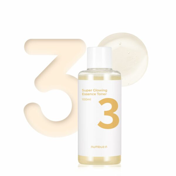 numbuzin No.3 Super Glowing Essence Toner | Fermented Ingredients, Niacinamide, Galactomyces, glowy skin radiance | Korean Skin Care for Face, 100ml