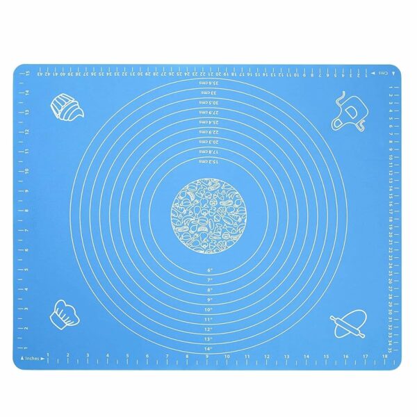 Xacton Silicone Baking Mat Roti mat Silicone Chapati Atta Kneading Mat Non - Stick Fondant Rolling Mat Stretchable for Kitchen Roti Chapati Cake – Multicolor (Baking Mat 50 * 40 cm)