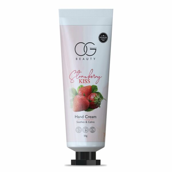 OG BEAUTY Strawberry Kiss Hand Cream | With Strawberry fragrance | Hand Moisturizer for Dry and Rough Hands | Cream for Itchy Hand | All Skins Types | 50 Gm