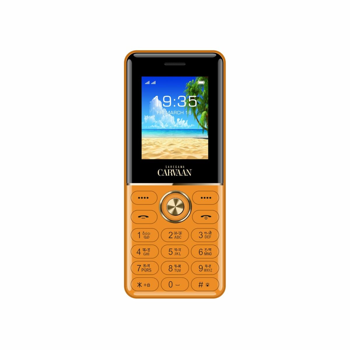 Carvaan Saregama DON Lite (Hindi)- Keypad Mobile Phone - 351 Pre-Loaded Evergreen Hindi Songs, Dual Sim, 1.8 Inch Display, 800 mAh Battery, 600 MB Free Memory Space, FM, BT, Camera | Iris Orange