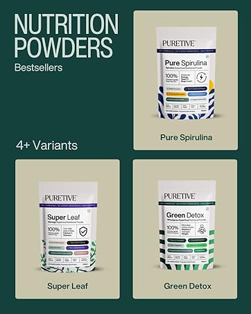 Puretive Nutrition Powder, Spirulina, Super Leaf, Green Detox