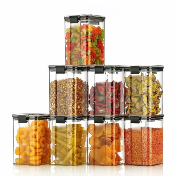 Claiez Air Tight Containers For Kitchen Organizer Storage Set, Kitchen Accessories Items Kitchen Storage Set Pantry Organization And Kitchen Storage (1100ml Pack Of 6)