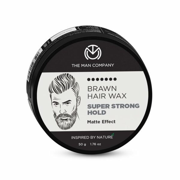 The Man Company Brawn Extra Stronghold Hair Wax for Men | Stylish Pomade Matte Finish | Hair Volumizer | Non - Sticky - 50gm