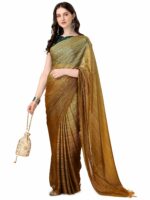 Granthva Fab Women's Embellished Silk Blend Fancy Saree with Blouse Piece