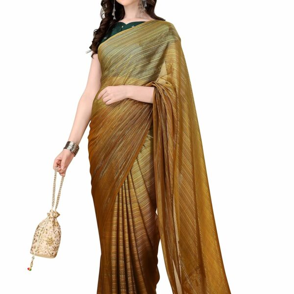 Granthva Fab Women's Embellished Silk Blend Fancy Saree with Blouse Piece