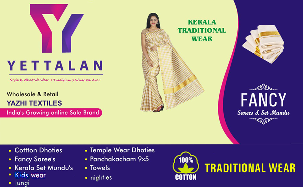 YETTALAN Onam Sarees for Women Kerala Onam Saree Kerala Saree Party Wear Sarees Wedding Saree