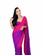 Avantika Fashion Women's Georgette Ready To Wear Saree With Unstitched Blouse Piece