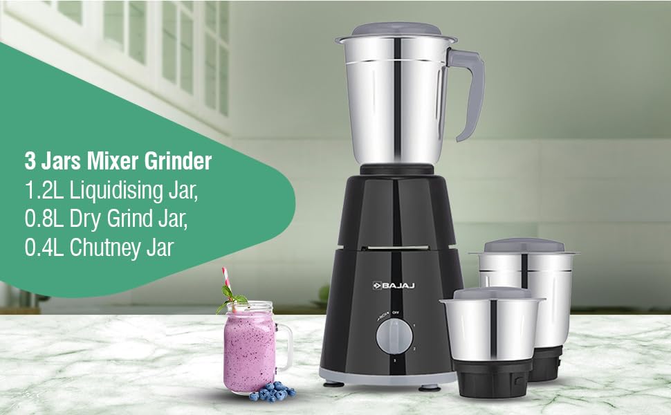 Bajaj GX 1 Mixer Grinder Black