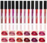 HUDACRUSH Huda Crush Beauty Pack Of 12Pcs Matte Liquid Lipstick Makeup Set, Long-Lasting Ultra Smooth Waterproof Multicolor Velvety Lips Gloss Make Up Gift Set For Girls