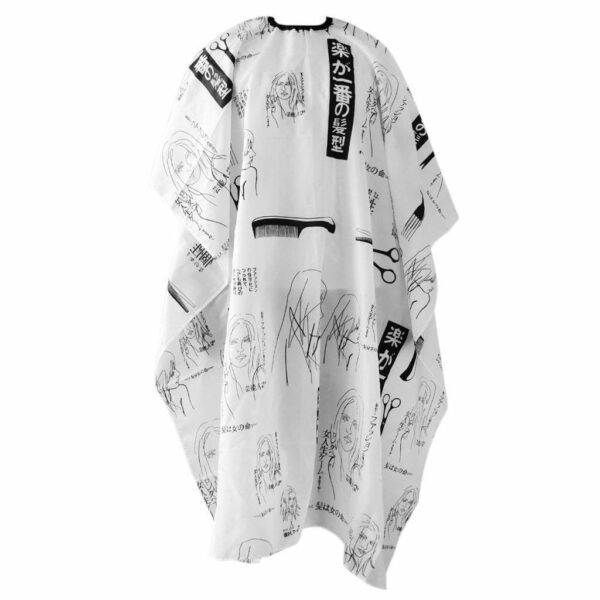 BEAUTRISTRO Printed Hair Cutting Sheet Apron Hairdressing Gown Cape Hair Cutting Barber Cloth Salon Accessories