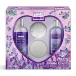 Bryan & Candy Lavender Heart Kit Combo | Gift Set For Women and Men| Shower gel, Hand & Body Lotion, Body Polish, Loofah | 100% Vegan, Skin-Friendly pH 5.5, SLS & Paraben Free