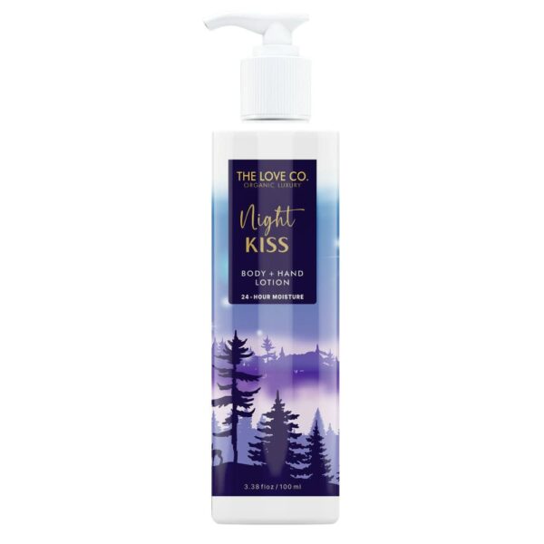 THE LOVE CO. Night Kiss Body + Hand Lotion - Body Lotion For Dry Skin - Soft and Smooth Hands with Lightweight Moisturization - 100Ml