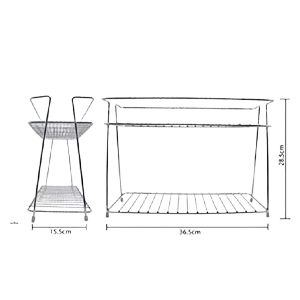 SPN-VAFSC-Zepdos Stainless Steel 2-Tier Kitchen Rack