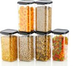 Claiez Air Tight Containers For Kitchen Organizer Storage Set, Kitchen Accessories Items Kitchen Storage Set Pantry Organization And Kitchen Storage (1500 ml Pack of 4)