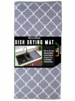 U & U UNIQUE UTILITIES Microfiber Dish Drying Mat for Kitchen (Grey, 50 x 38 cm, 300 GSM)