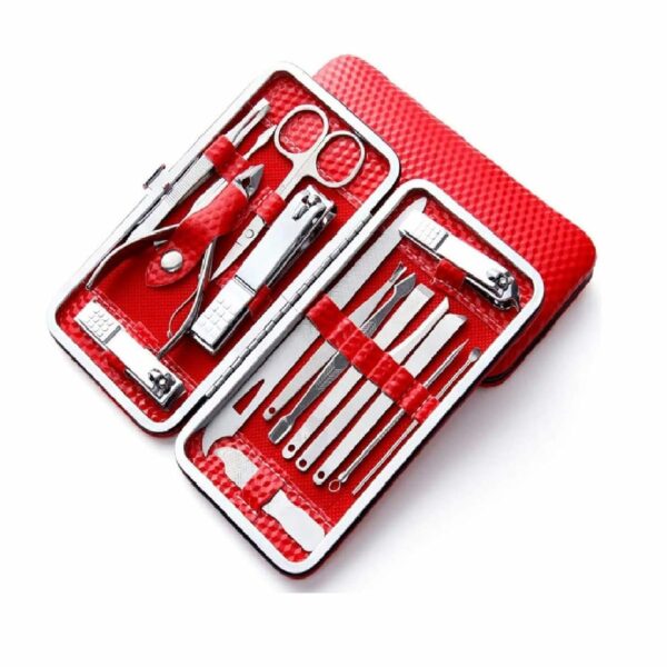 Hudabeauty Manicure Pedicure Nail Tools With Leather Case Color May Vary, 16 Pcs