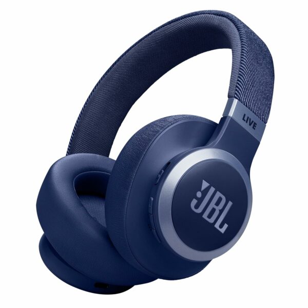 JBL Live 770NC True Adaptive Noise Cancellation Headphones, Wireless Over Ear, Spatial Sound, 65Hrs Playtime, Speed Charge, Multipoint Connect and Personi-Fi 2.0, BT 5.3, Google Fast Pair, Alexa, Blue